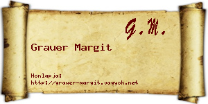 Grauer Margit névjegykártya